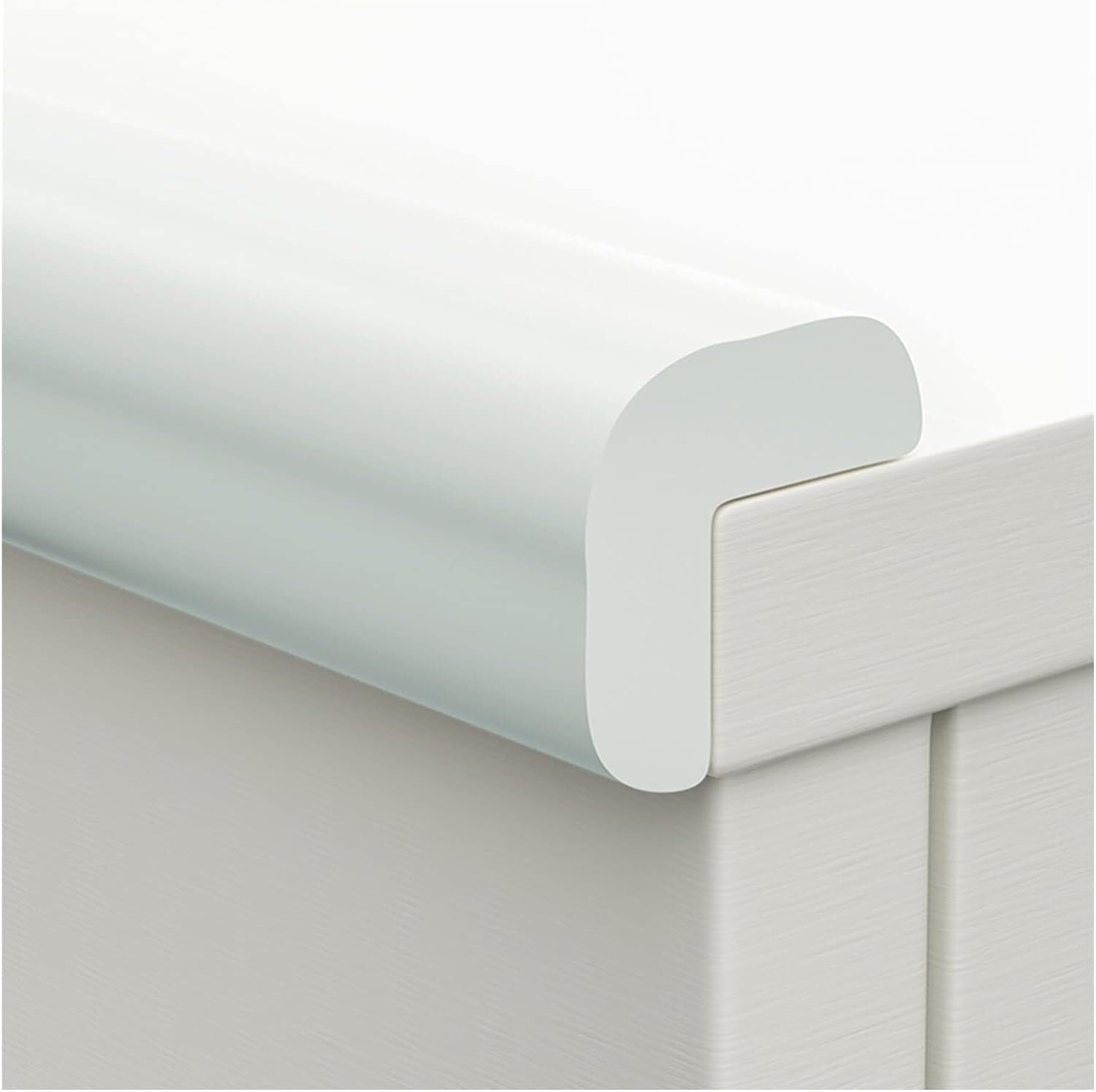 LNNW Protection Murale de Garage Protecteur d'angle Mural, Mousse de Protection de Bord de Table de Meuble Extra épaisse en Forme de L Auto-adhésive(White-b,5m)
