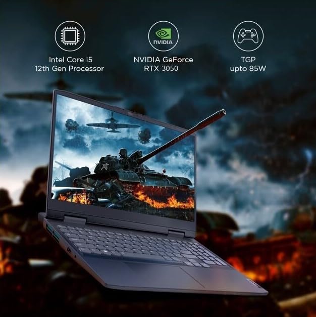 Lenovo IdeaPad Gaming 3 Intel Core i5 12450H 15.6" (39.62cm) FHD IPS 120Hz Gaming Laptop (16GB/512GB SSD/Win11/Office 2021/NVIDIA RTX 3050 4GB/Alexa/3 Month Game Pass/Onyx Grey/2.3Kg), 82S9017TIN - Image 4