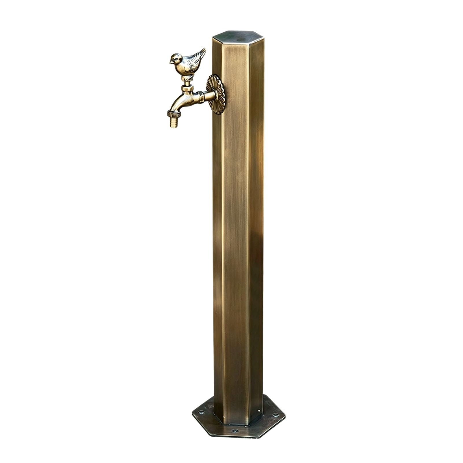 Iron Outdoor Water Column with Faucet, Floor Mounted Hydrant Water Tap, Garden Hydrant with Faucet Water Spigot for Garden Farm Pasture Backyard Irrigation(Bottom Inlet,86cm/33.7in,Style 1)