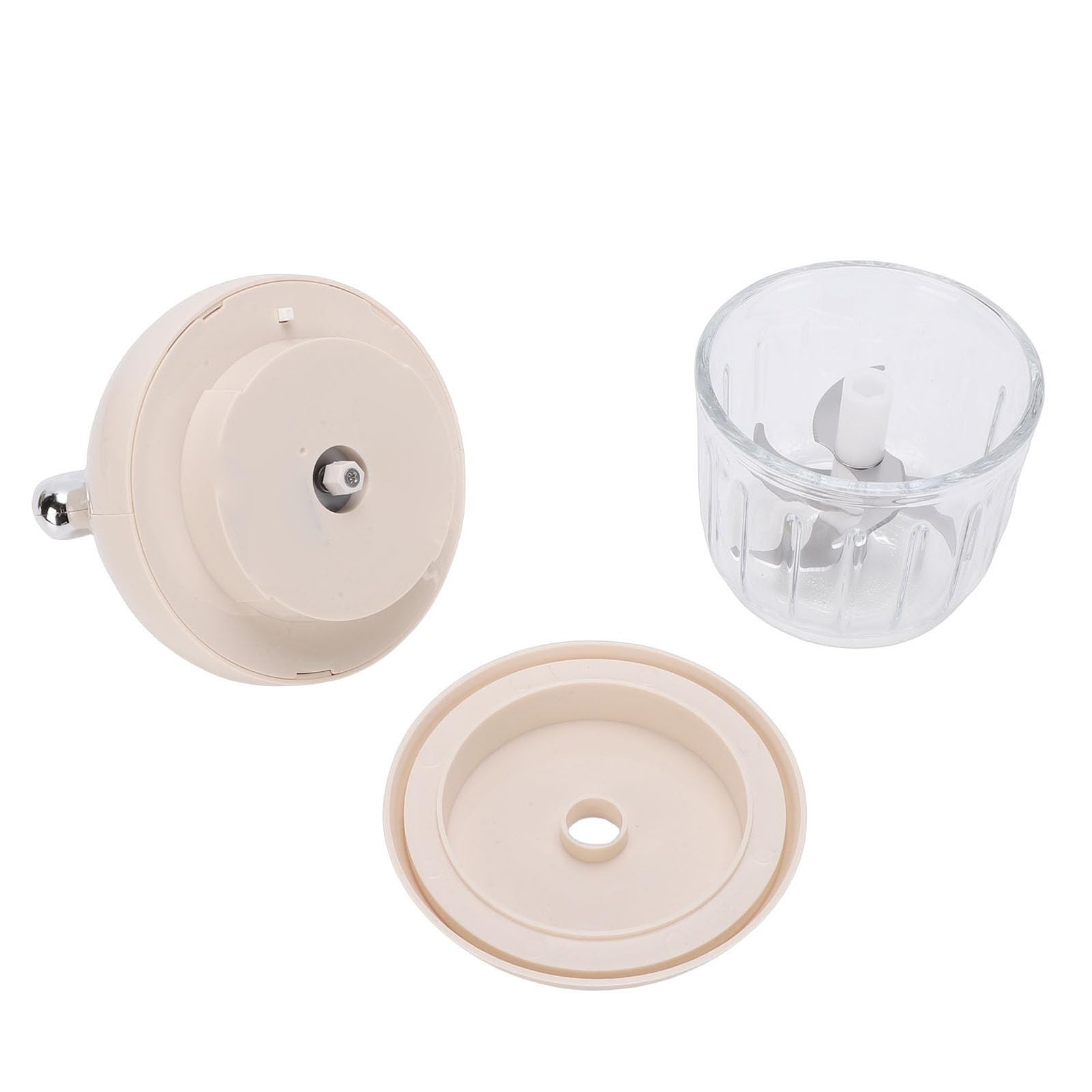 Fockety Picadora eléctrica de ajo, mini procesador de alimentos inalámbrico portátil de 350 ml, picadora recargable de verduras, machacador de ajo, para verduras y frutas