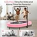 BCAN Kids Trampoline Indoor Double Kids Trampoline with Adjustable Handle Trampoline Foldable Max Load 253 LBS