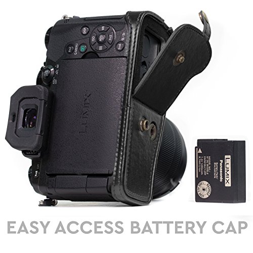 Funda de cuero MegaGear para cámara Panasonic Lumix DMC-G85 miniatura 3
