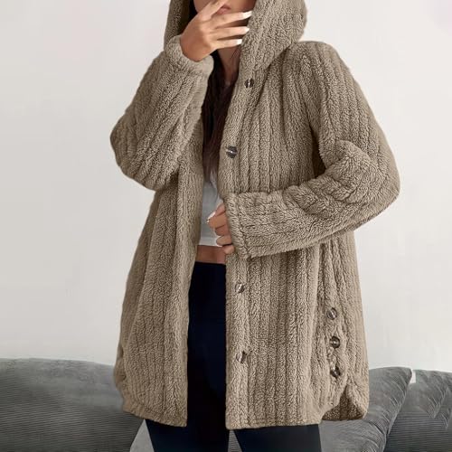 Womens Long Sleeve Jacket Hoodies Coats for Women Warm Fuzzy Hooded Plain Winter Fall Hoods 2025 Fashion Y2K2