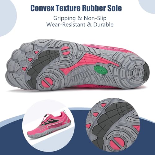 Image of SAGUARO Womens Mens Barefoot Shoes Minimalist Trail Runner Wide Toe Box Zero Drop Outdoor Cross Training Shoe