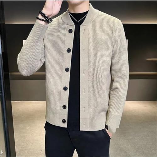 Men Solid Color Casual Single Breasted Outerwear Long Sleeve Knitted Sweater Spring Autumn Knit Cardigan2