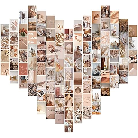 shirylzee 100 PCS Wall Collage Kit Aesthetic Room Decor, Double-Sided Aesthetic Picture, 4x6 Inch Vintage Posters for Girls Boys Room Aesthetic, Wall Art Print for Room Dorm Decor Photo Display Cover