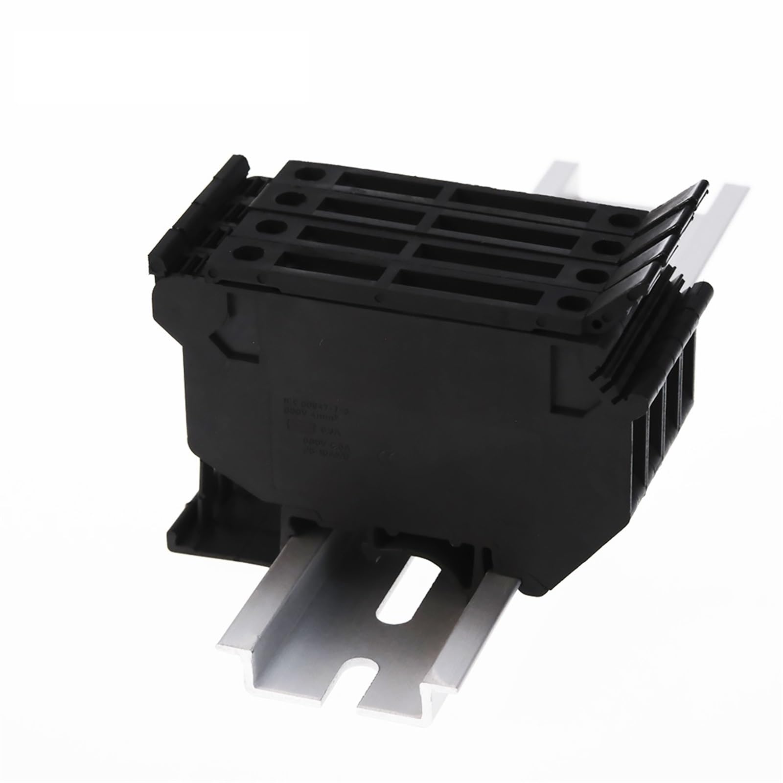 50 pièces UK-5-HESI bornier sur Rail Din connecteur noir vis fusible bornier connecteur vis porte-fusible conducteur 24V220V(220V LED light,Without fuse)