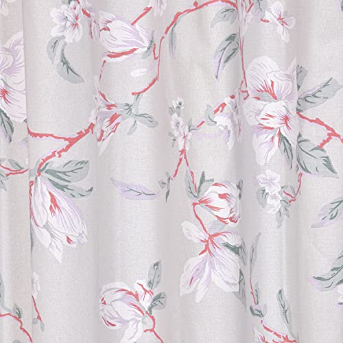 Image of LINENWALAS Cotton Back Tab /Apron Semi Sheer Curtains Semi Sheer Curtains For Door Set Of 2, Linen Textured Doors For Home Decor, Hangs Elegantly With Back Loops (4.5Ft X 7.5 Ft, Vintage Floral)