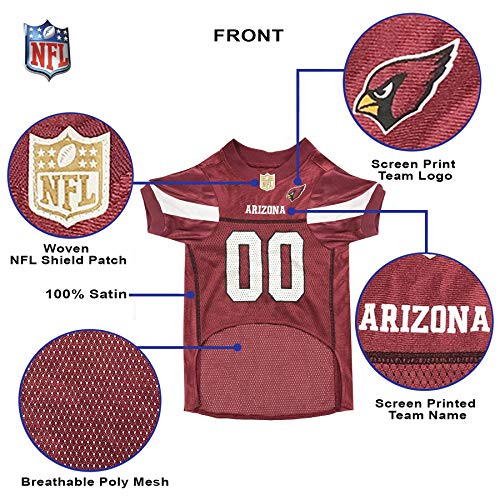NFL-Arizona-Cardinals-Dog-Jersey-Size-Medium-Best-Football-Jersey-Costume-for-Dogs-Cats-Licensed-Jersey-Shirt