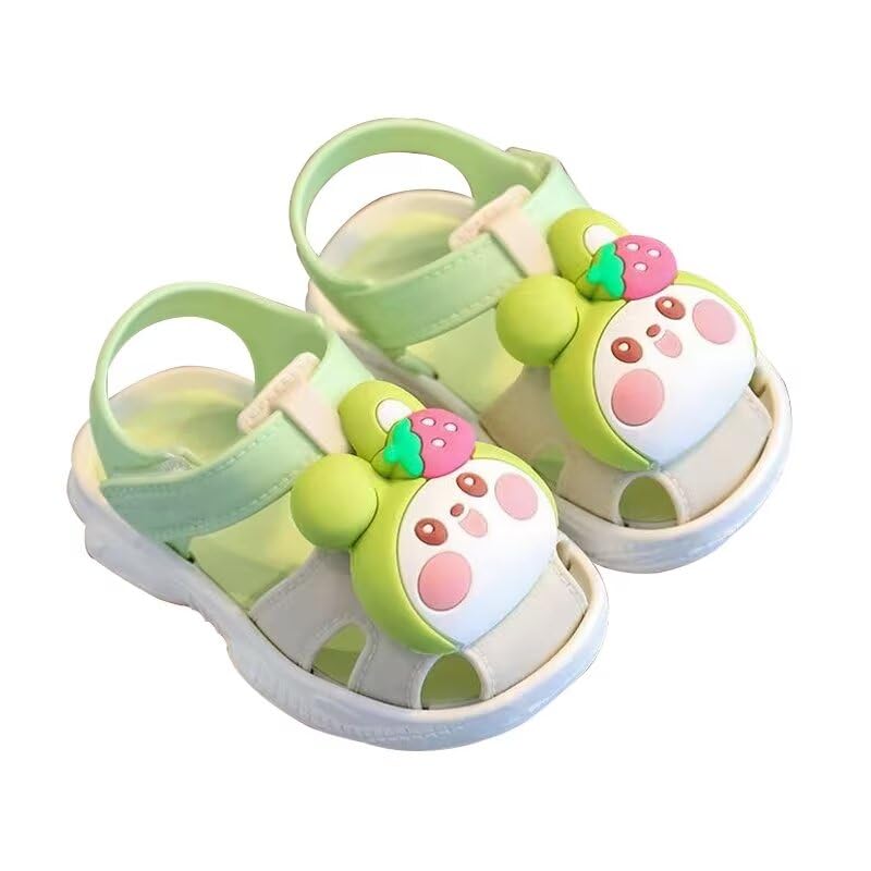 Zonkacen Baby Boy Girl Breathable Anti Skid Lovely Soft Sport Sandals for Summer Outdoor Home House School Playing Walk Vacation Green Rabbit Infant 3