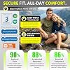 BLITZU Compression Socks for Plantar Fasciitis, Achilles Tendonitis, Arthritis Relief, Ankle Brace Compression Sleeve with Foot Arch Support, Ankle Wrap for Women, Men, Swelling & Heel Pain Black S-M
