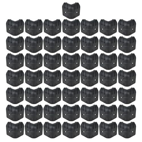 50pcs Guitar Amplifier Speaker Cabinet Corner Protectors L Black Plastic