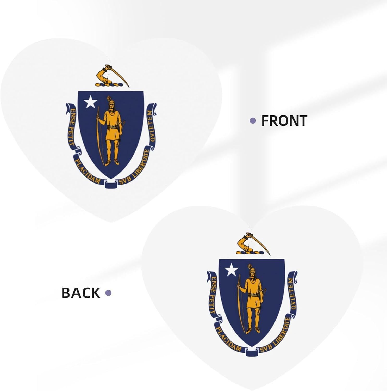 Massachusetts State Flag Car Air Fresheners Cards - 6 Pieces,Cardstock Scented Decor For Cars,Bedrooms, Closets image 3