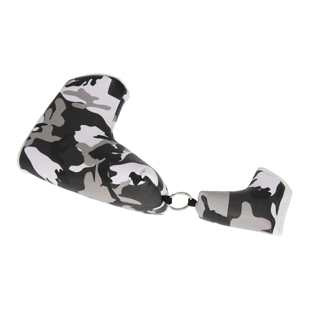 Seacloud Golf Blade Putter-Abdeckung, Tarnmuster, Schlägerhaube, Schutz mit Magnetverschluss, Violett