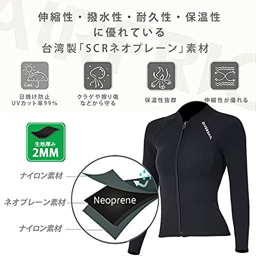 Amazon | AIRFRIC ウェットスーツ チェストジップ フルスーツ メンズ