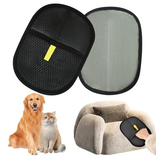 SZZETK 2 Pezzi Static Removal Gloves Pet, Guanti Rimuovi Peli Animali, Pet Gloves Cleaning, Guanto Peli Gatto Cane per Vestiti, Tappeti, Divani, Sedili Auto – Riutilizzabile e Lavabile