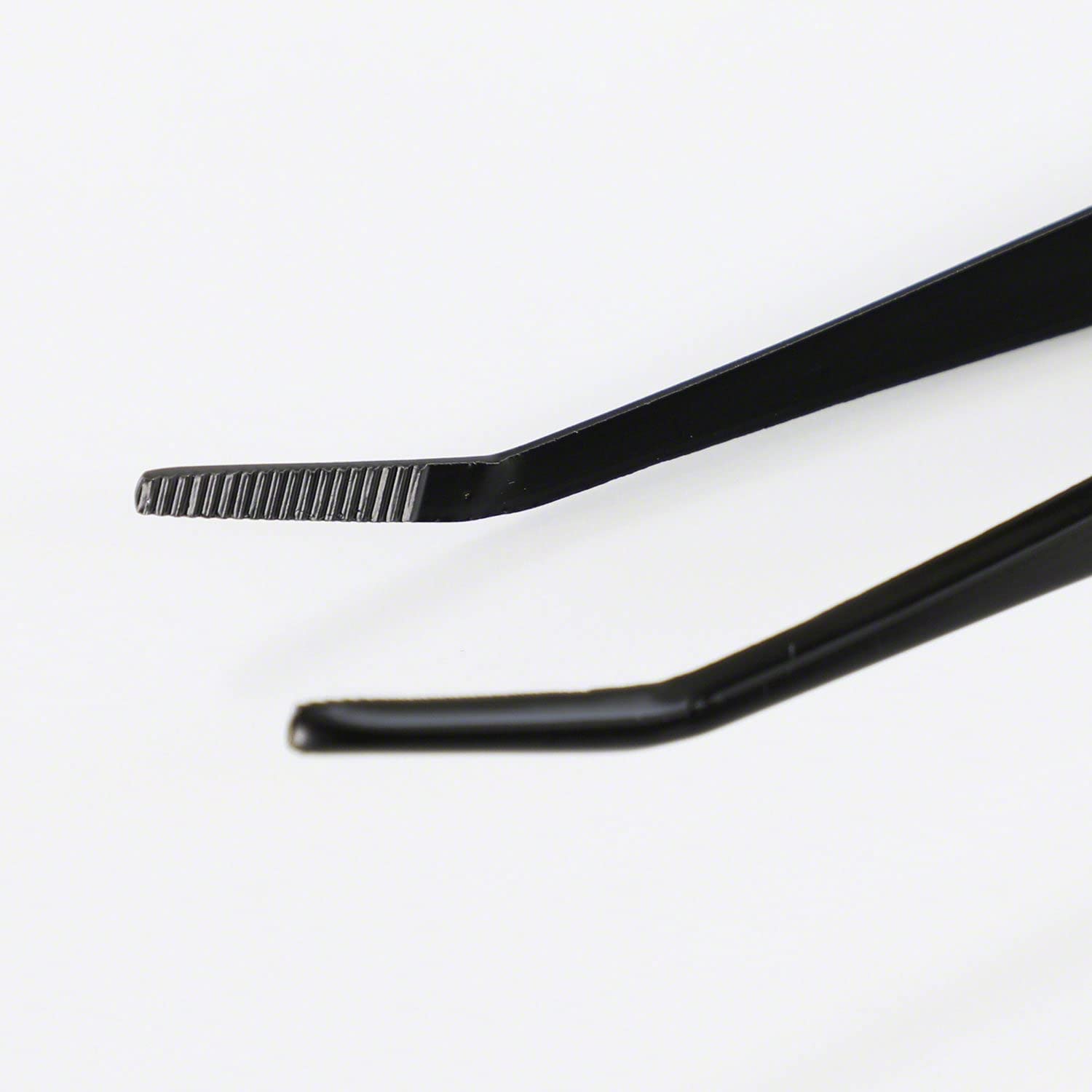 Wazakura Pince Courbée avec Spatule pour Bonsaï 220 mm, FABRIQUÉE AU JAPON, Outil Japonais pour le Soin Quotidien, le Désherbage et l'Élimination des Feuilles, Acier Inoxydable, Revêtement noir