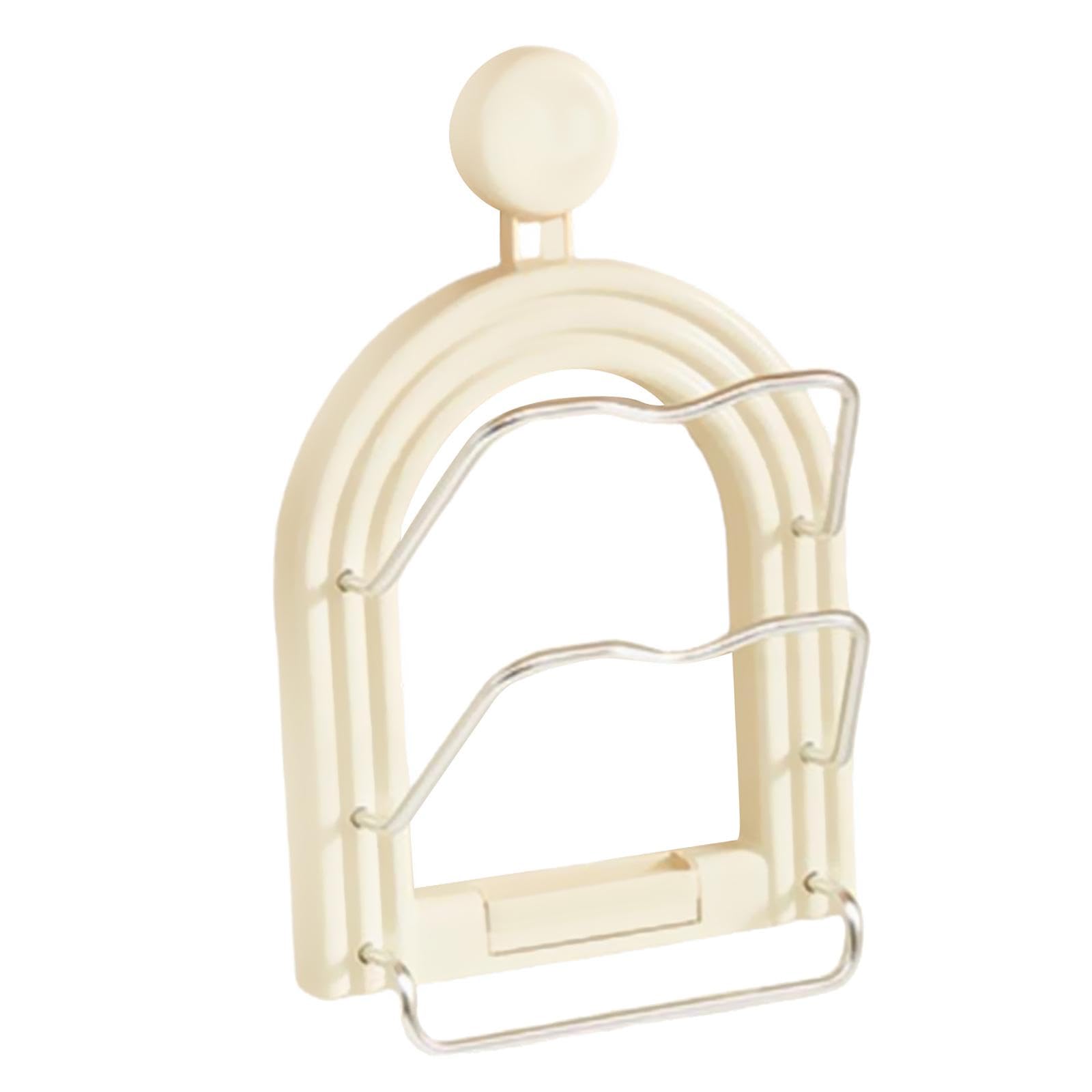 Bothyi Pot Lid Holder Suction Cup Wall Mounted Kitchen Supply, Wall Mounted Pot Cover Rack, Pan Cover Holder for Dorm, Pantry