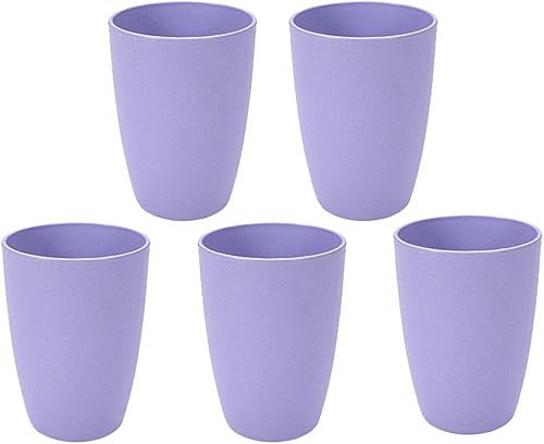 NA Vasos pequeños de 12 onzas, vasos de paja de trigo irrompibles para fiesta de campamento, vasos de agua reutilizables para bebidas té helado,