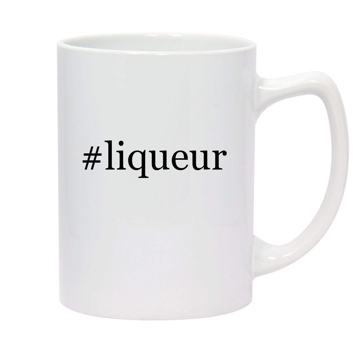#liqueur - 14oz Hashtag White Ceramic Statesman Coffee Mug