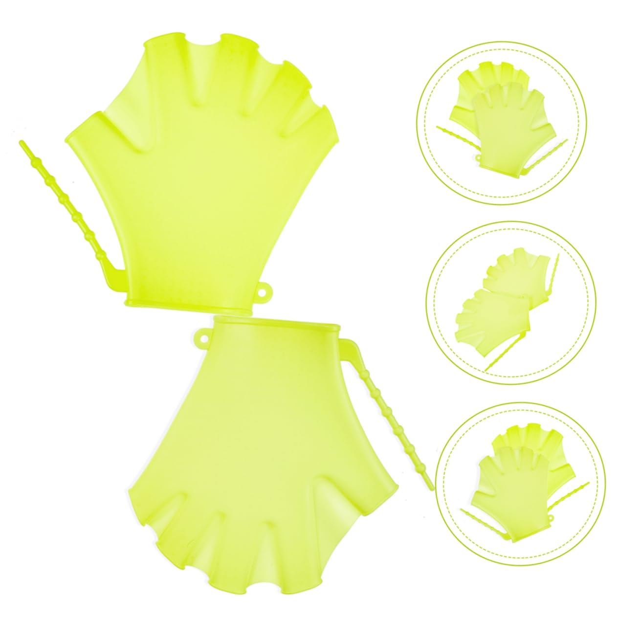 GANAZONO 4pcs Boys and Girls Swim Gloves Water Resistance Diving Auxiliary Mittens for Swimming Pool Practice