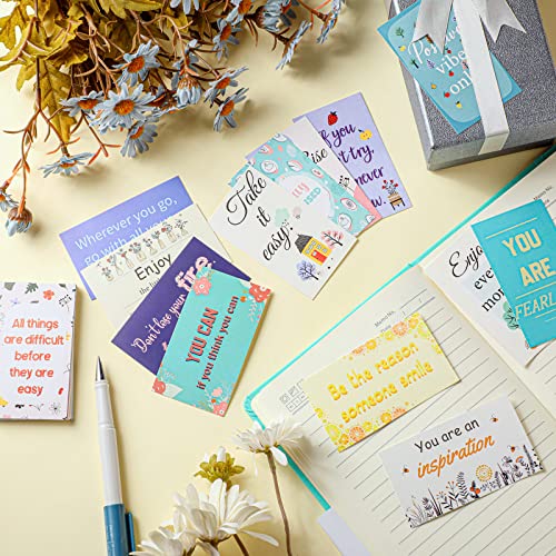 Jinei 300 Motivational Cards Inspirational Cards Positive Affirmation Cards Small Mini Encouragement Cards For Women Students Girls Teens (Flower Style) #TOP2