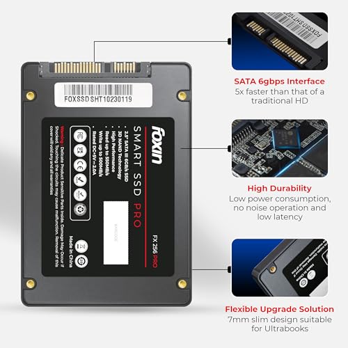 Foxin 256 GB PRO SSD | Internal Solid State Drive | 3D NAND Technology & 2.5 Inch SATA III 6GB/S | Read/Write Speed Upto - 550/500 MB/s |... - Image 3