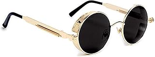 IFLASH Retro Vintage Round Steampunk Sunglasses for Men &amp; Women | Mens's Round Sunglasses | Shades for Men | Cooling Glass...