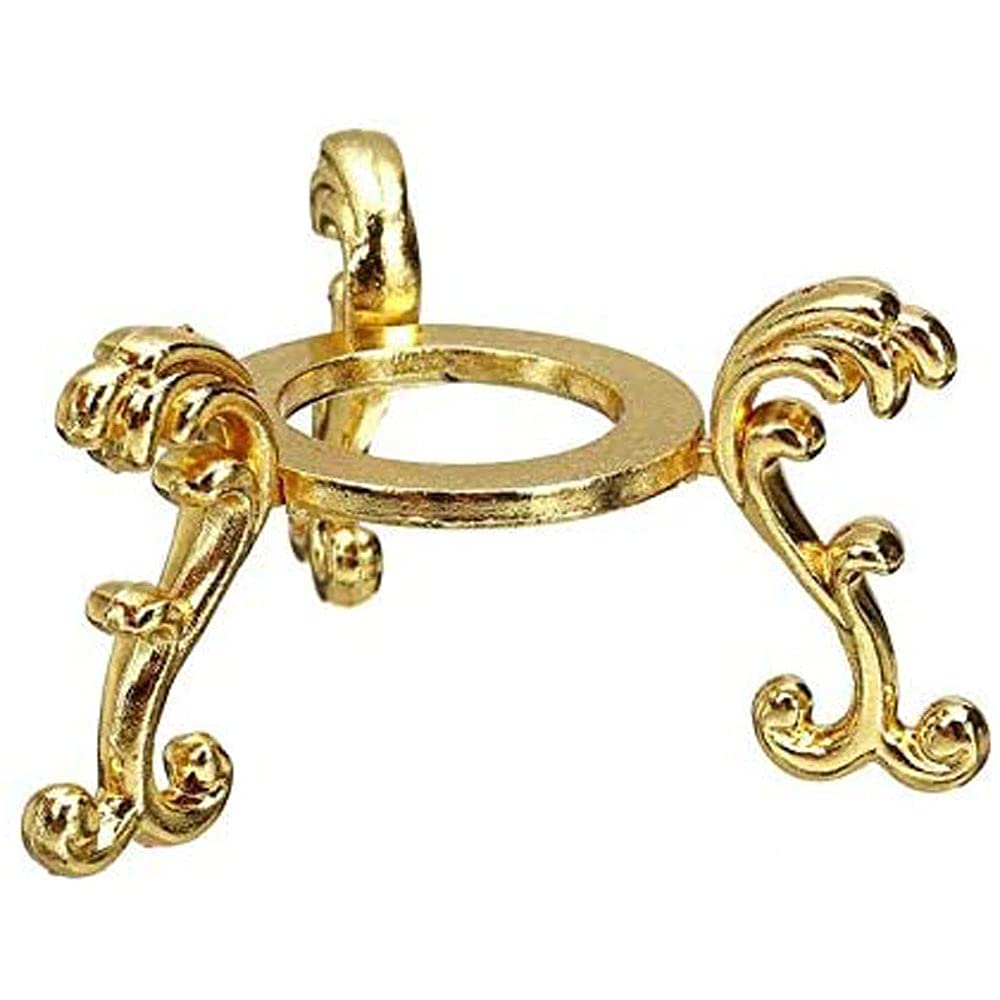 F-ber Multi Color 40mm(1.6")/60mm(2.4")/80mm(3.15") Crystal Faceted Diamond Paperweight Wedding Favor Home Decor Metal Base Crystal Ball Stand (Gold Stand for Crystal Diamond)