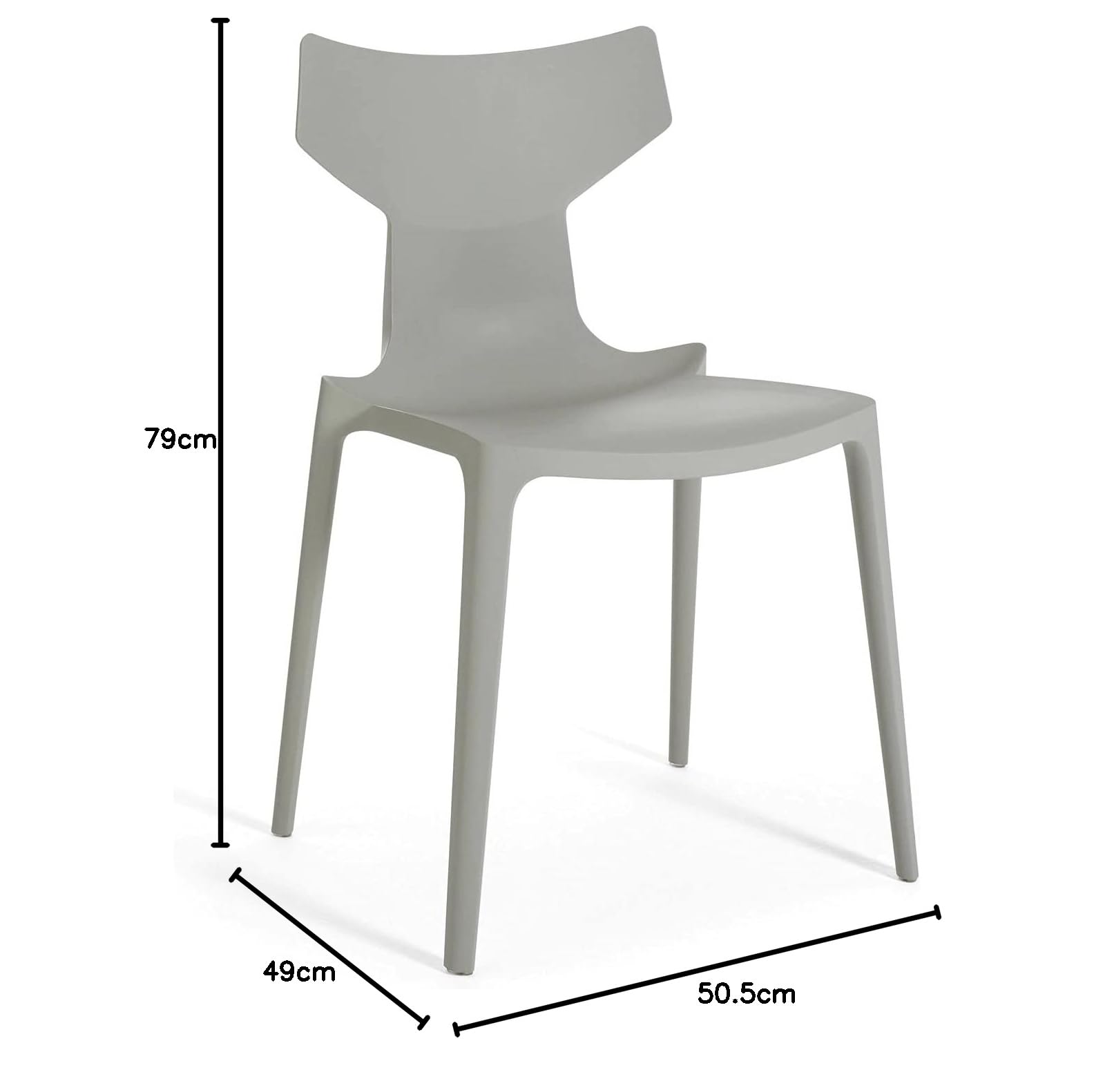 Kartell Re-Chair, Juego de 2 sillas, Gris