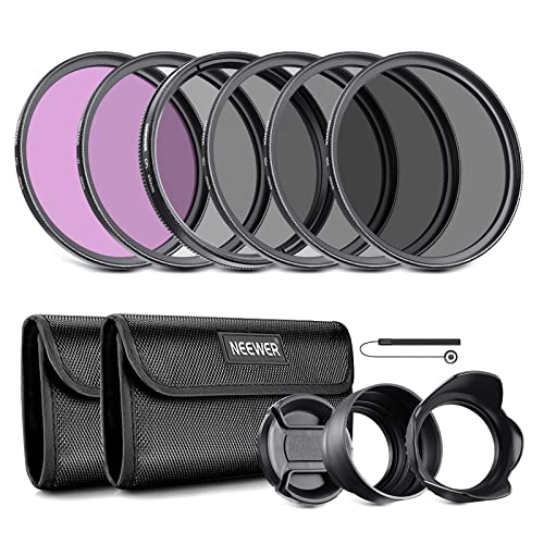 NEEWER 49mm ND Lens Filter Kit: UV, CPL(Circular Polarising), FLD, ND2, ND4, ND8