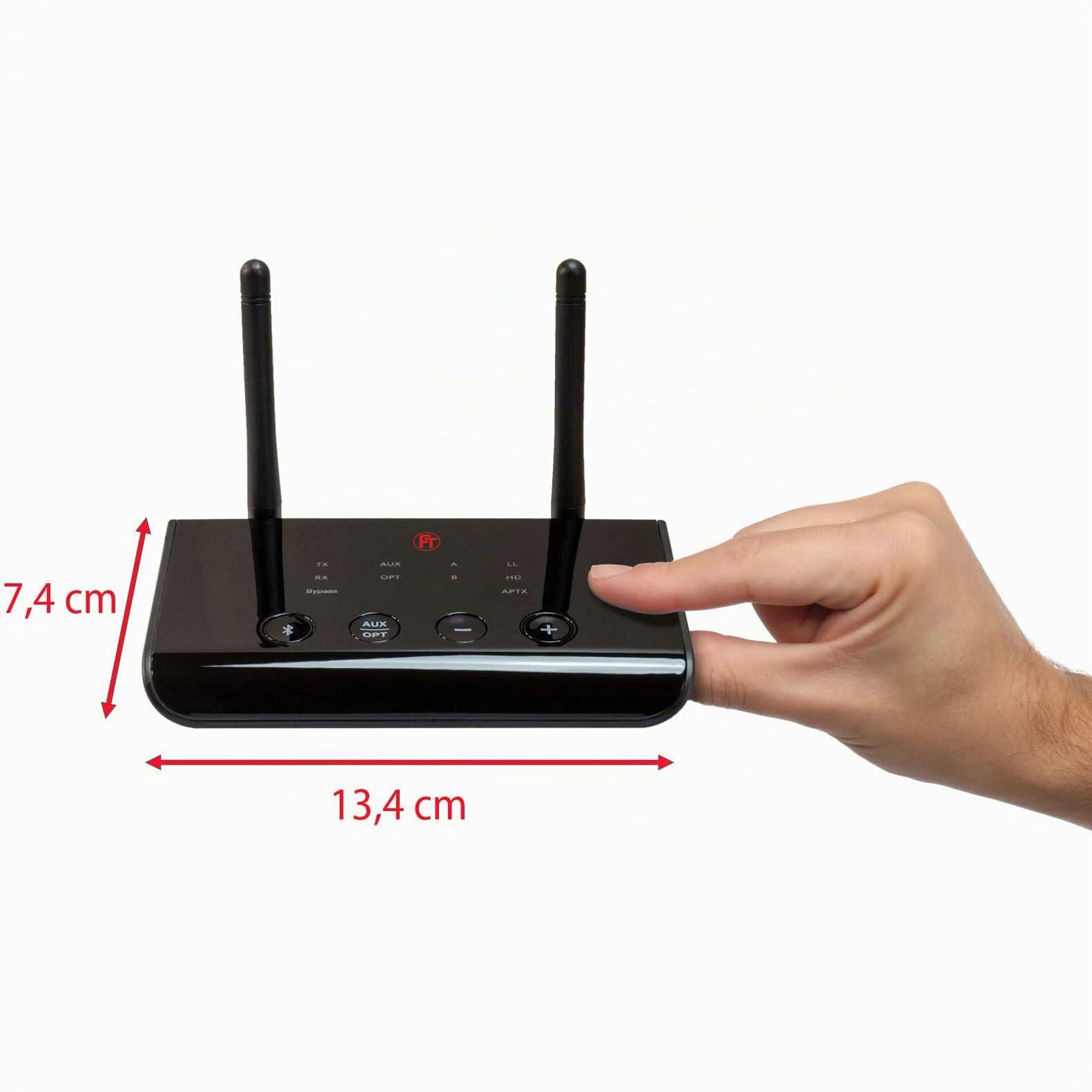 FeinTech ABT00102 Transmetteur Audio Bluetooth 5.0 aptX HD Low Latency Toslink SPDIF Bypass Convertisseur Noir