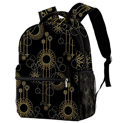 Sac à dos de voyage avec porte-bouteille au motif ciel étoilé pour garçons et filles