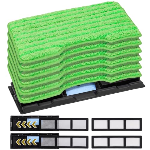 Image of Vacmop Mop Vac Pads for Shark - Reusable Vacuum Spray Mop Pad Refills for Shark Vacmop Replacement VM252 VM200 VM200p12 VMP30 VM190 VM250 Cleaner Heads - Hard Floor Mopvac Mopping Pads Wet Dry
