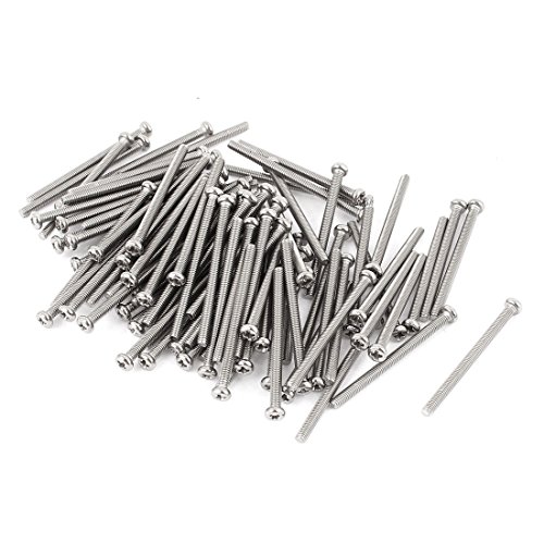 Image of uxcell M2.5 x 35mm 304 Stainless Steel Phillips Round Head Screws Bolt 60pcs