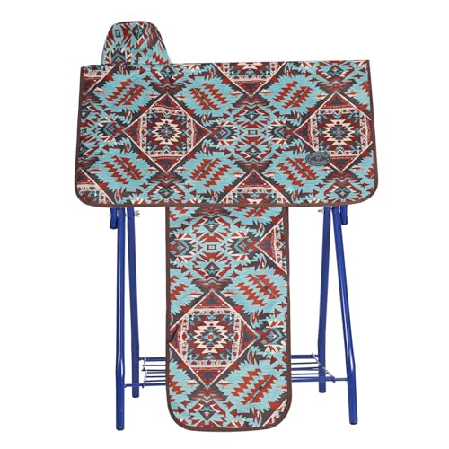 Harrison Howard Sturdy Waterproof Western Saddle Cover with Stylish Prints That Stand Out Keep Your Saddle in Pristine Condition Perfect for Showing or Riding Events-Aztec Plains