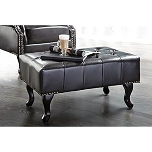 Chesterfield ottoman from the Dark Coffee House home Padrino