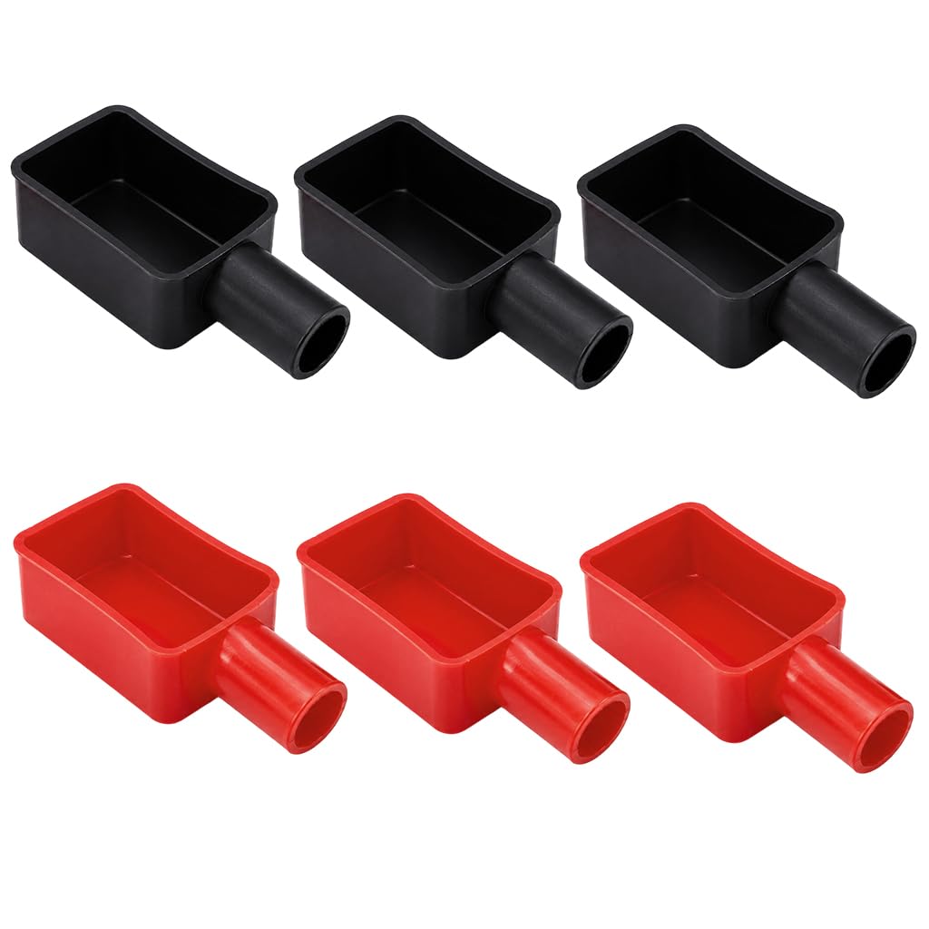STHIRA® 6Pcs Battery Terminal Covers Red Black Anti-Corrosion Insulating | Battery Terminal Covers 6Pcs Red Black Protective Caps Anti-Corrosion Short Circuit Prevention Flexible Insulating-image-14