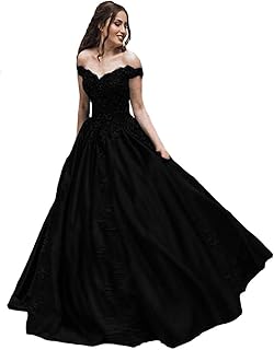 Off The Shoulder V Neck Long Prom Evening Dress A Line Beaded Lace Women Formal Gowns - Buy now