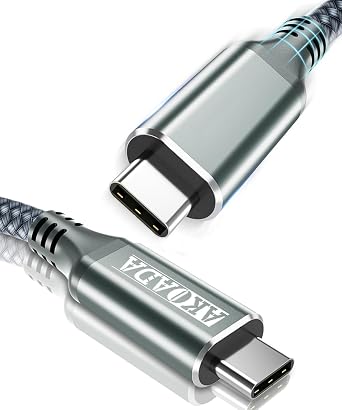 Thunderbolt 3.0 Cable 3.3ft, USB C to USB C Supports 40Gbps Data Transfer 100W 5A Charging USBC Thunderbolt Cable Compatible with iPhone 17/16/15/Plus/Pro Max, MacBooks, iPad Air 4,Hub, Docking