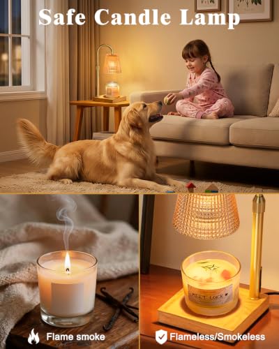 Image of Amber Candle Warmer Lamp with Timer, House Warming Gifts New Home Decor