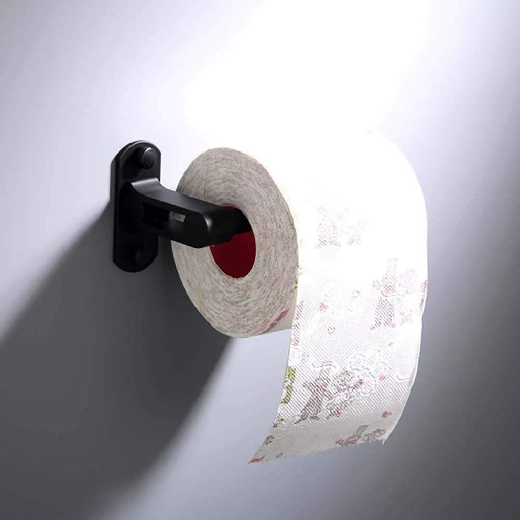 Metallo Carta igienica Holder- Nero Supporto di Carta igienica con Montaggio a Parete in Acciaio Inox Bagno Rust Proof igienici Supporto del Tessuto
