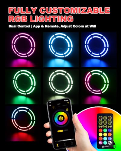 Image of RGB LED Spare Tire Brake Light w /Dual Control Compatible with 07-18 Jeep JK
