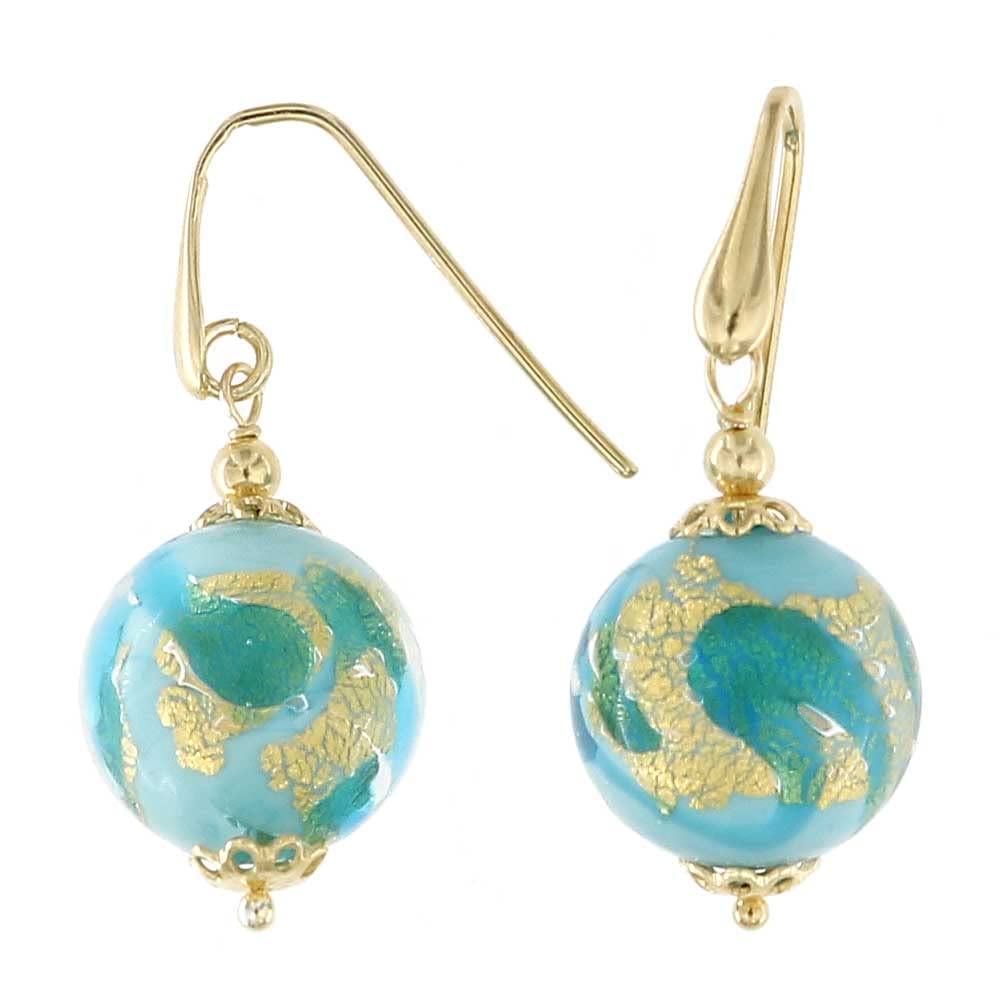 Venetiaurum - Pendientes para Mujer con Perlas Esfera en Cristal de Murano Original y Plata 925 - Joya Certificada Made in Italy