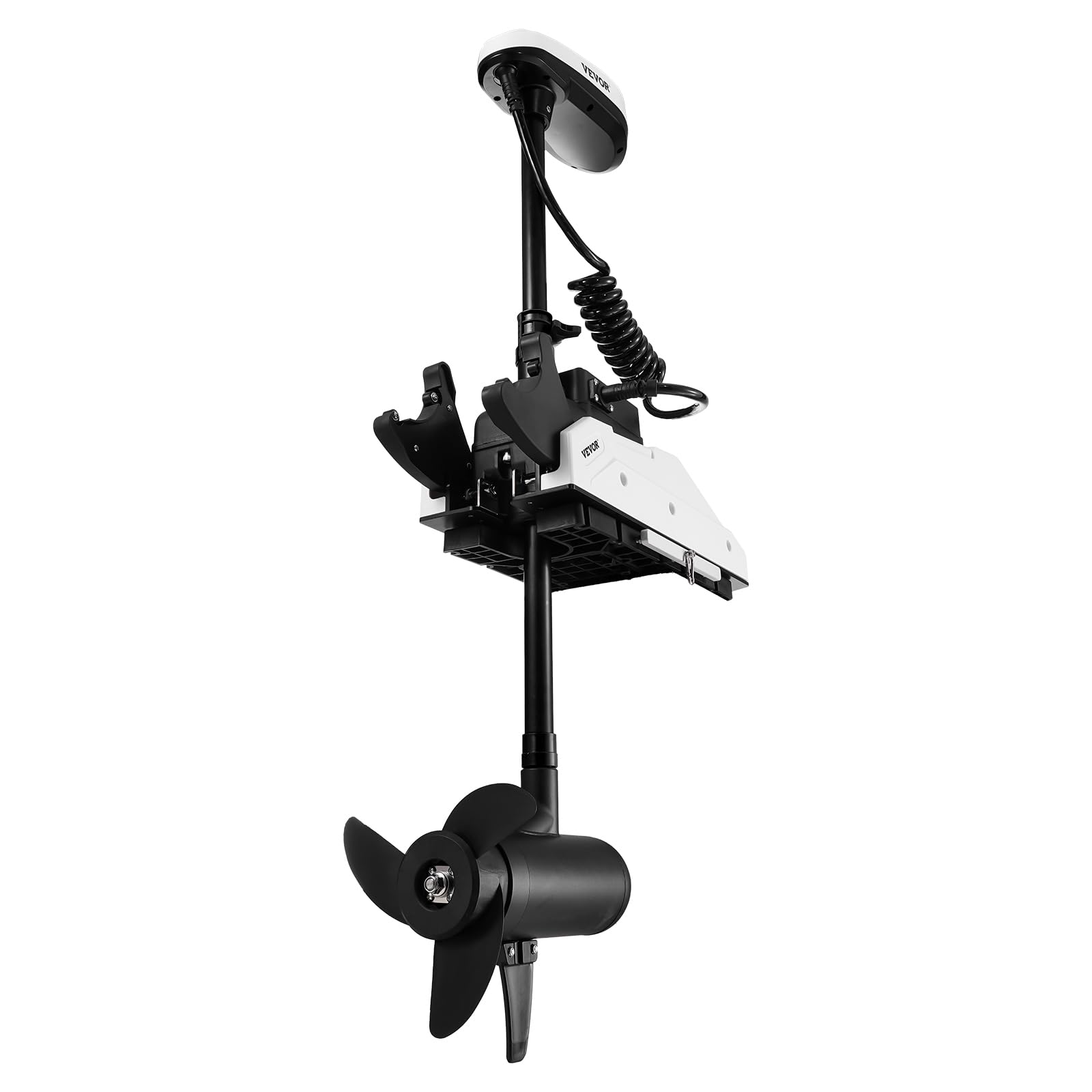 VEVOR Motore per Barca da Traina, Spinta 25 kg, Motore Fuoribordo Elettrico 12 V con GPS, Albero 915 mm, 10 Velocità, Telecomando, Indicatore Batteria LCD, per Kayak, Acqua Dolce Salata