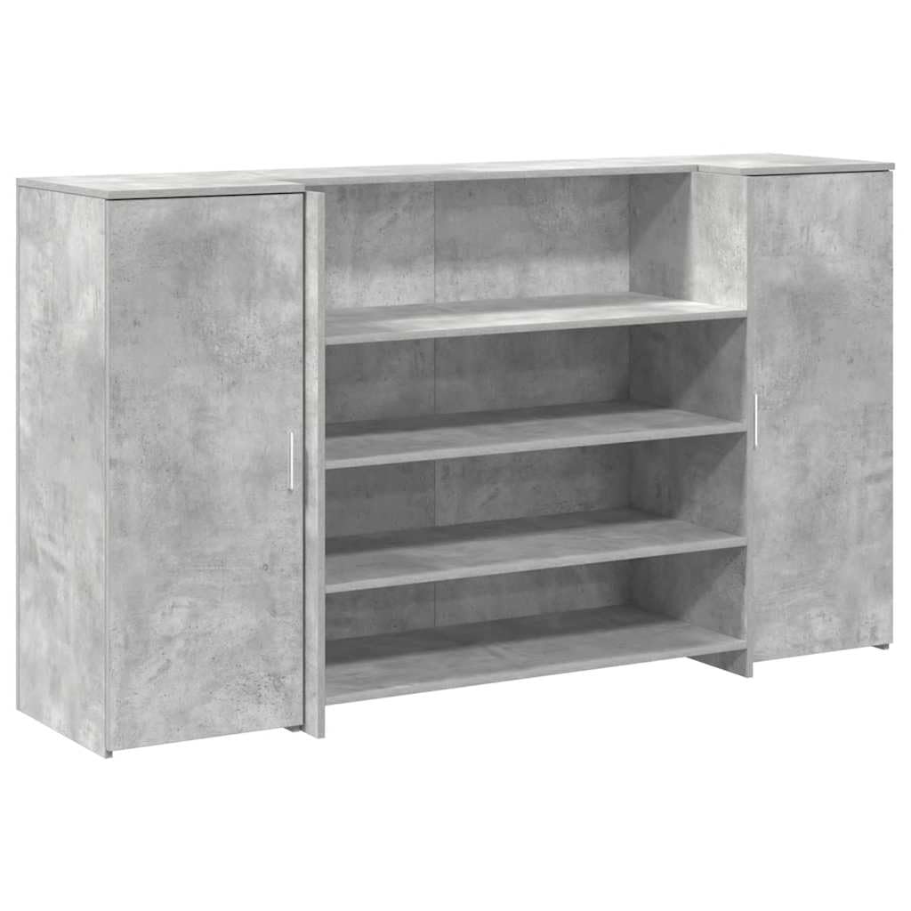Escritorio de recepción Gris hormigón 180x50x103,5cm Madera de ingeniería
