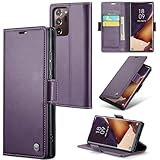 Rerzoiro Cover per Samsung Galaxy Note 20 Ultra Custodia Portafoglio[Blocco RFID]Premium Pelle PU Wallet Case Flip Libro con Porta Carte Slot Supporto Flip Case per Samsung Galaxy Note 20 Ultra, Viola