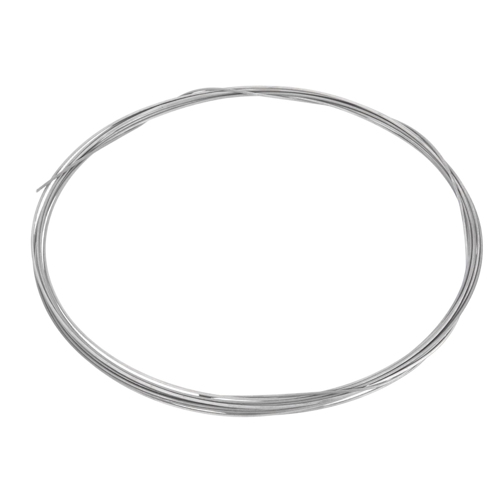 sourcing map Titanium Wire, 16 Feet x 1mm 18 Gauge TA1 Pure Titanium Soft Welding Round Metal Craft Wire for Jewelry Crafts Making Soldering Electric Power (Silver Tone)