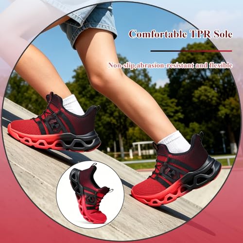 Image of VITUOFLY Boys Girls Sneakers Kids Mesh Lightweight Running Tennis Shoes