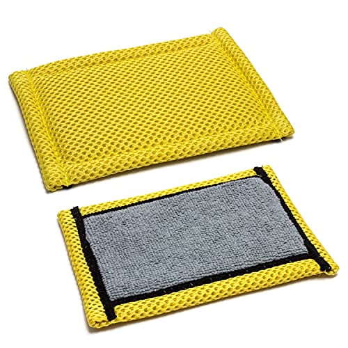 Bug & Tar Scrubber Car Detailing Pads – 2 Pack | Tough, Non-Scratch Cleaning Pads for Removing Stubborn Bugs, Tar, Sap & Road Grime | Perfect for Car Detailing, Windshields, Bumpers & Headlights